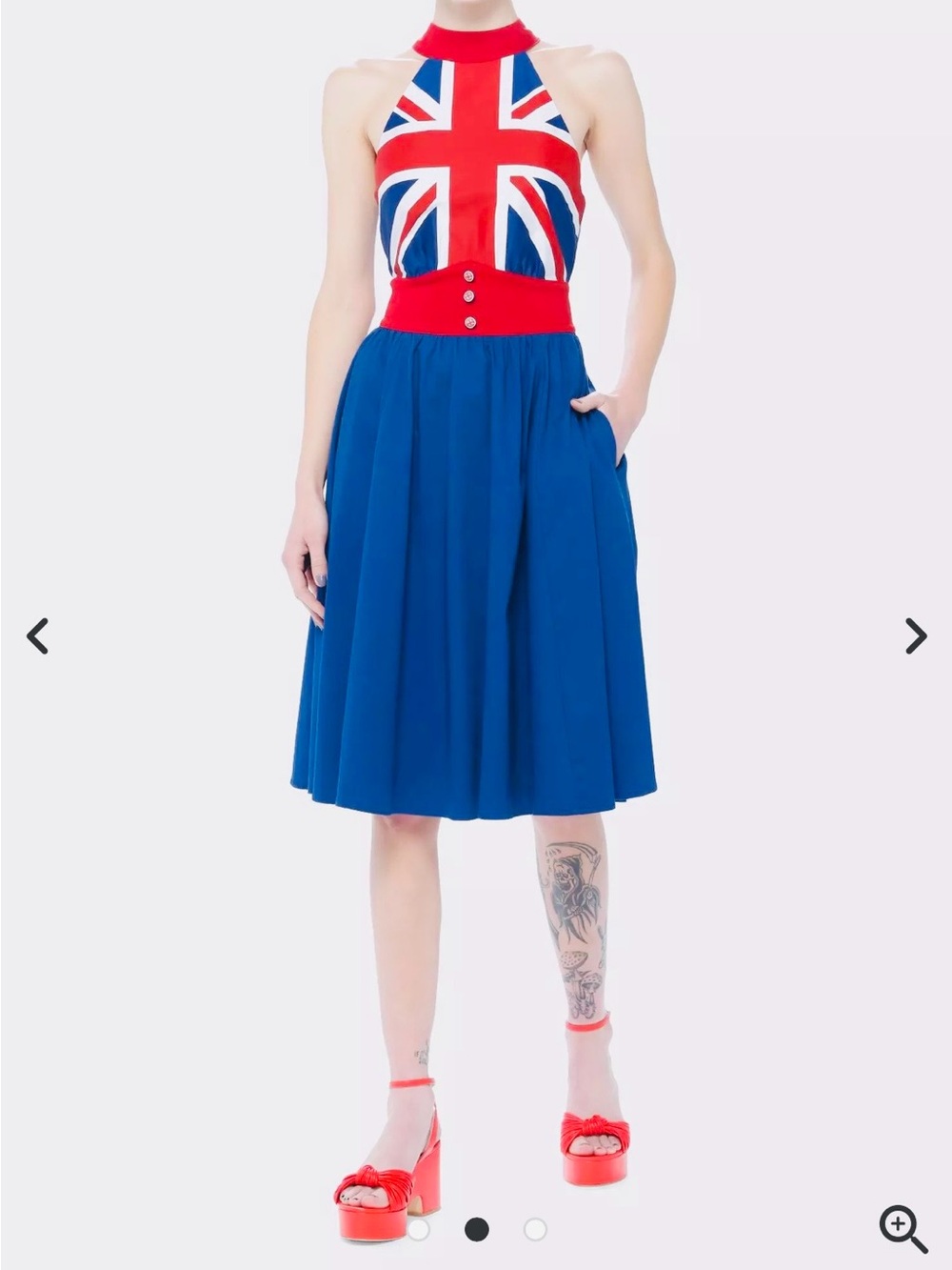 Her Uniform Marvel Red, Blue & White Union Jack Dress - Picture 9 of 11